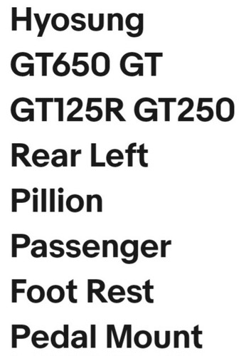 Hyosung gt125 lhs - gt125, foot